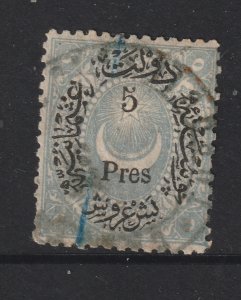 Turkey an old 5 pres overprint used