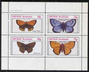 Grunay 1982 Butterflies (Lycena phleas etc) perf set of 4...