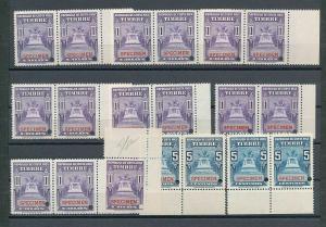 Costa Rica Specimens MNH Blocks (95 Stamps) (AC 1020