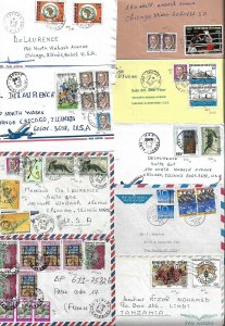 GOLD COAST COTE DVOVRE 1970 90s COLL OF 26 MULTI FRANKED COVERS MOST TO US OR FR