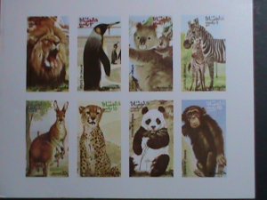 ​OMAN-1973 WORLD FAMOUS LOVELY WILD ANIMALS MNH IMPERF SHEET- VERY FINE