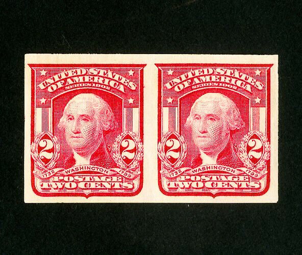 US Stamps # 320 Sup Fresh pair OG NH