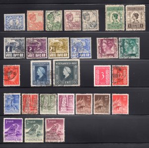 Netherlands Indies 144A//327 Used (28 Stamps)(See Pics for Scott Cat #s)