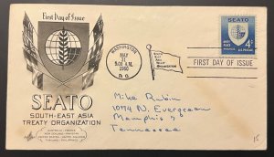 SOUTHEAST ASIA TREATY ORG #1151 MAY 31 1960 WASHINGTON DC FIRST DAY COVER BX4