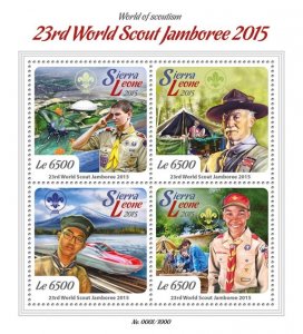 SIERRA LEONE - 2015 - 23rd World Scout Jamboree -Perf 4v Sheet-Mint Never Hinged