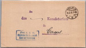 SCHALLSTAMPS GERMANY REICH 1919 POSTAL HISTORY OFFICIAL LETTER CANC BERLIN