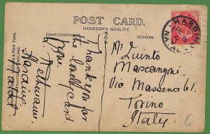 ad0788 - SOUTH AFRICA - Postal History - POSTCARD from NATAL to ITALY  1914
