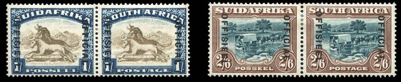 South Africa #O19-20 (SG O17,19) Cat£105, 1930-47 Officials, 1sh and 2sh6p, ...