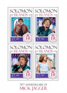 SOLOMON ISLANDS 2014 SHEET MICK JAGGER SINGERS MUSIC slm14217a