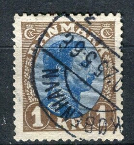 DENMARK; 1913-28 early Christian X issue fine used Shade of 1Kr. value