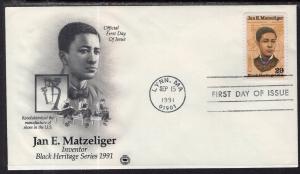 US 2567 Jan Matzeliger PCS U/A FDC