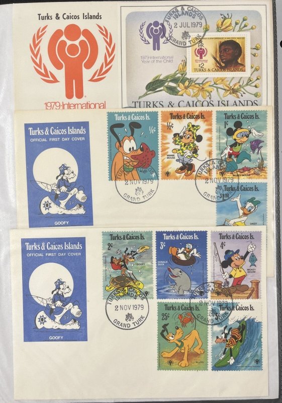 Turks & Caicos Islands Trinidad & Tobago QV/QE Covers Sheets Disney(20+   MK7116