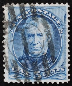 U.S. Used Stamp Scott #179 5c Taylor. Supplemental Mail Cancel. Choice!