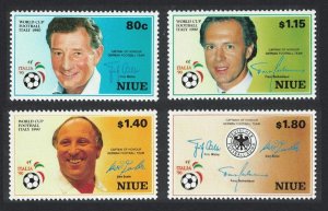 Niue World Cup Football 4v 1990 MNH SC#578-581 SG#689-692