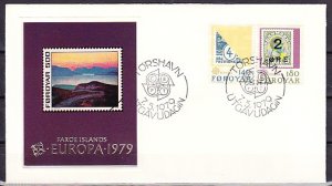 Faroe Is., Scott cat. 43-44. Europa-Stamp on Stamp issue. First day cover. ^
