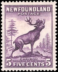 NEWFOUNDLAND Sc 191 VF/MLH - 1932 5¢ Caribou - Good color-No Faults