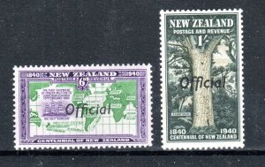 Neuseeland 1940 Hundertjahrfeier 6d Und 1s Offizielle Opt Eigenschaften MNH /