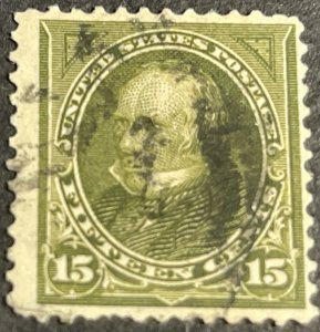 U.S.# 284-USED--SINGLE---OLIVE GREEN---1898