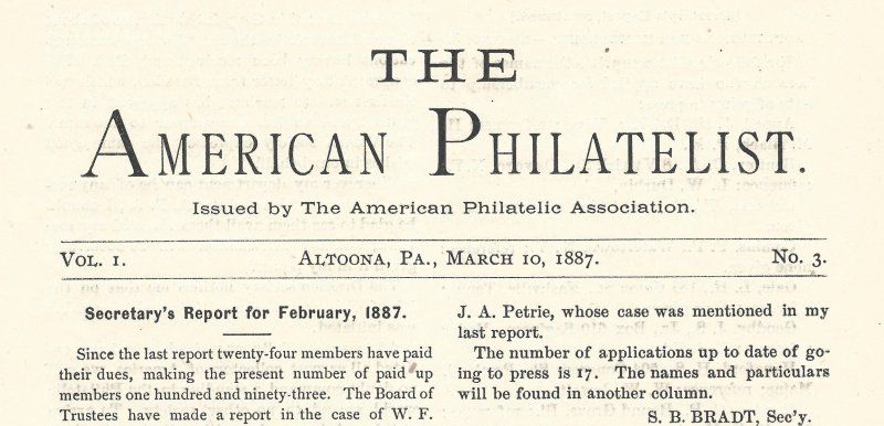 Doyle's_Stamps: APS Members' Delight- The American Philatelist Volume 1, No. 3