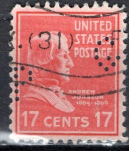 USA; 1938: Sc. # 822: Used. Single Stamp