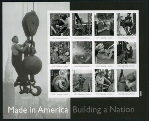 Building a Nation Man on Wrecking Ball Sheet of 12 Forever Stamps Scott 4801  