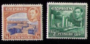 CYPRUS Sc 133-134 KGVI MLH F-VF