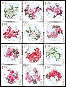 China 2013-6 Stamps China Peach blossom Stamps China flower Stamps 12 MNH
