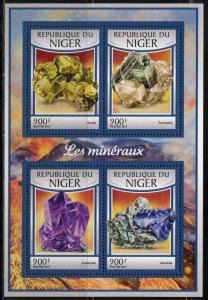 NIGER 2017  MINERALS SHEET MINT NH 