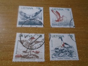 Lithuania  #  427-30  used  Birds