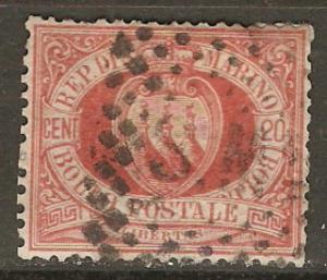 San Marino 11 SG 4 Used F/VF 1877 SCV $17.50