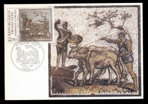 France 1981 Art, Roman Mosaic Maxicard