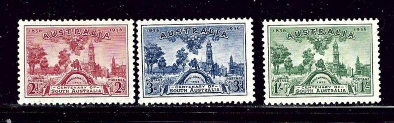 Australia 159-61 MH 1936 Centenary of South Australia