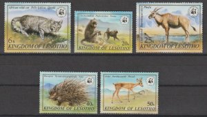 LESOTHO 1982 WWF SG 468/71 MNH