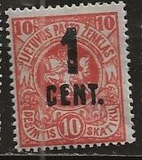Lithuania  ||| Scott # 123 - MH