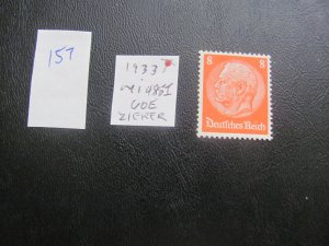 Germany 1933 MNH SIGNED ZIERER MI. 485I VF/XF 60 EUROS   (157)