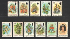 1980 CAYMAN ISLANDS, Yvert et Tellier #459-69 - Ordinary Series - 11 Value Serie