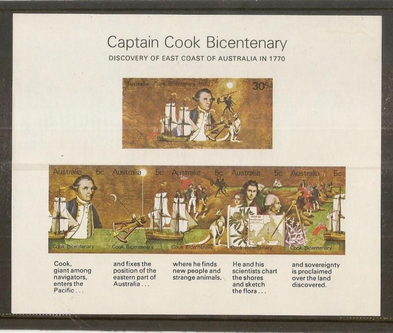 Australia 1970 Captain Cook Bicent Min.Sheet MS465 MNH