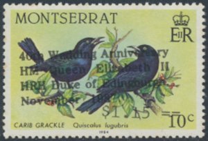 Montserrat  SC# 663 MNH   Birds  Variety 40th Wedding QEII  see details & scans