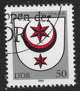 Germany DDR #2399 50pf City Arms - Halle ~ CTO