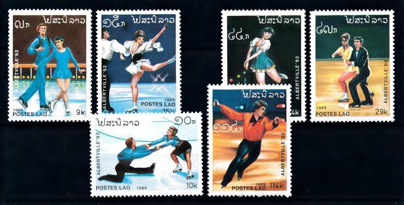 [92366] Laos 1989 Olympic Games Albertville Figure Skating  MNH