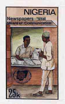 Nigeria 1983 World Communications Year - original hand-pa...