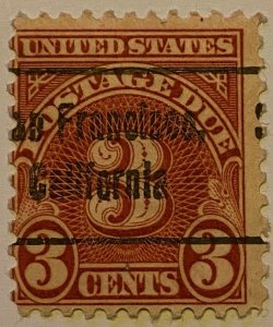 United States 1917-1931 Precancel Postage Due 121 Mint Stamps Lot