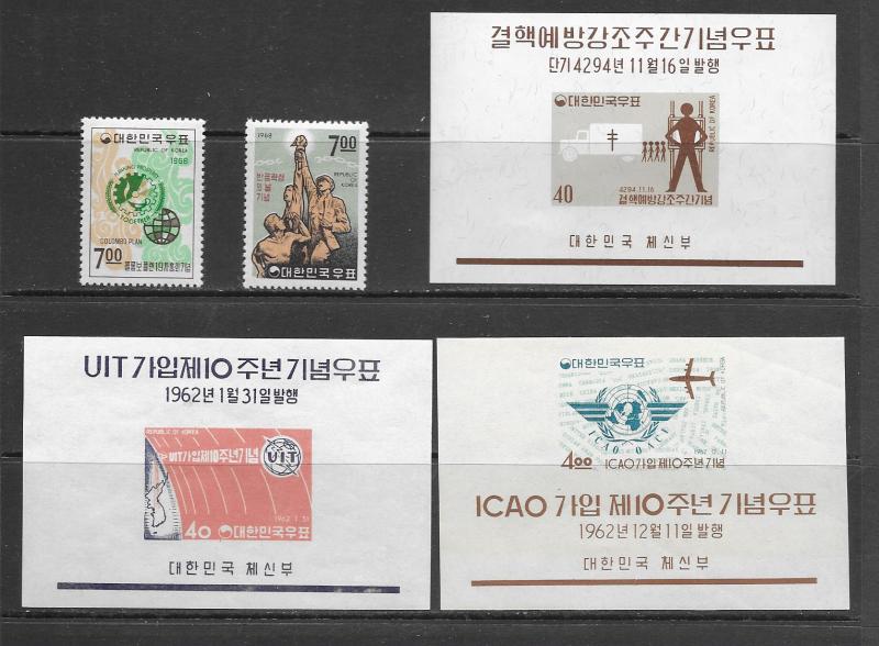 Korea 433a,348a,376a MNH S/S vf. 2018 CV $28.15