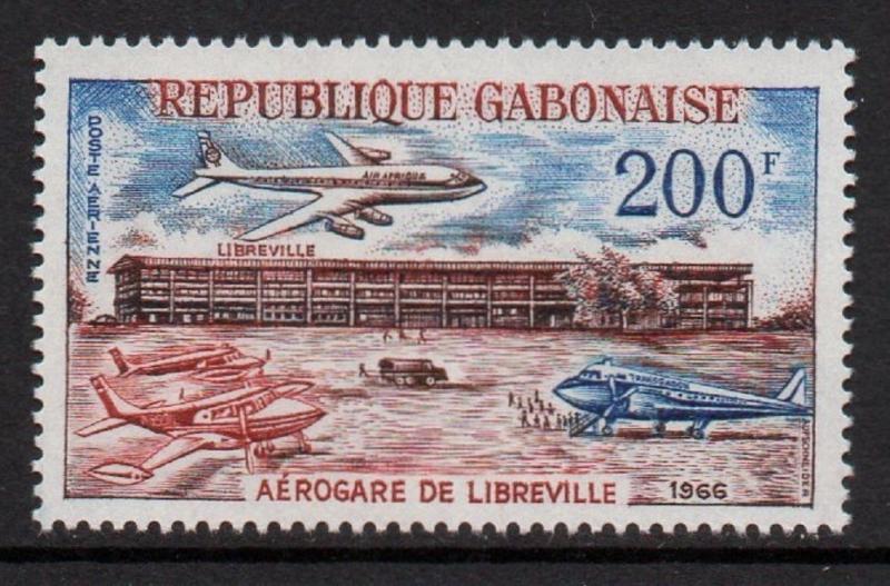 Gabon 1966 Libreville Airport Planes VF MNH (C49)