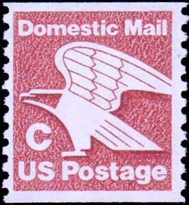 U.S.#1947Eagle 'C' Rate Domestic Mail Coil Single, MNH.