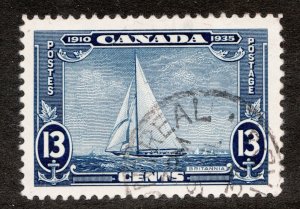 1935 Canada Sc #216 - 13¢ Royal Yacht sailing ship - Used postage stamp. Cv$9