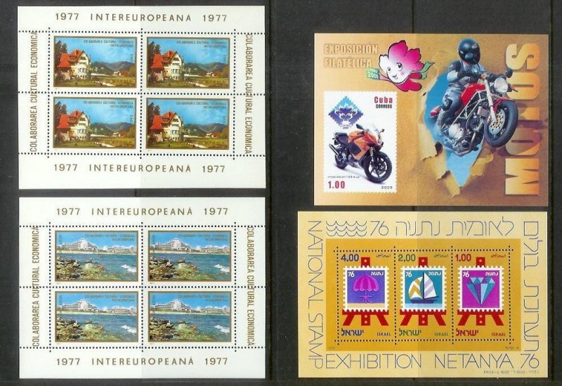 WORLDWIDE (190) Souvenir Sheets & Mini-Sheets ALL Mint Never Hinged