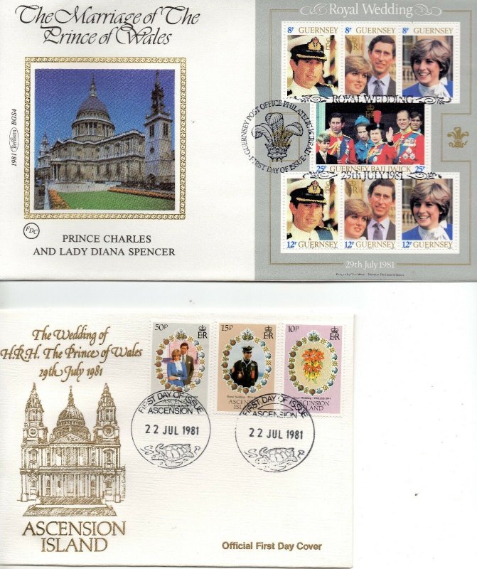 1981 Royal Wedding collection of 28 Commonwealth First Day Covers