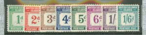 Solomon Islands (British Solomon Islands) #J1-8v Unused Single (Complete Set)