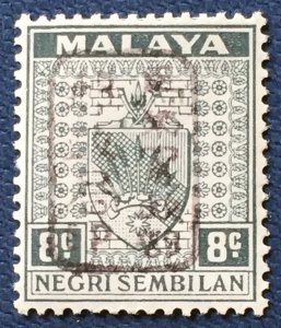 Malaya 1942 Japanese Occupation opt NEGRI SEMBILAN 8c MH Unissued M4524